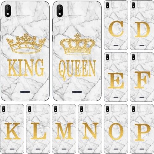 Phone Case For Wiko Y61 W-K560 Y81 Y80 Y70 Y60 Y50 White Marble Golden English Letter Fashion Name Back Cover Fundas Shell