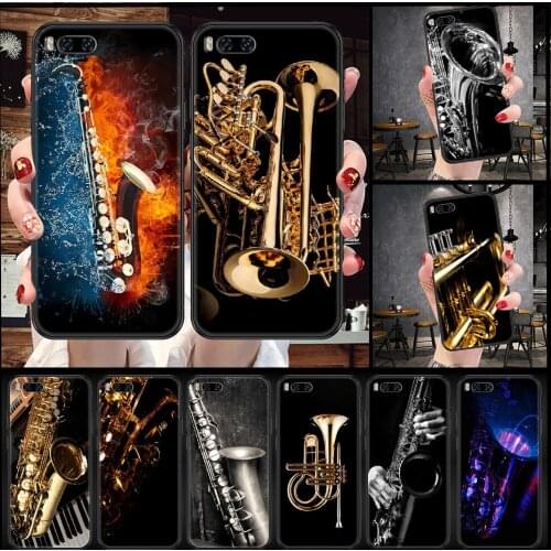 Jazz Bass Musical instrument Phone case For Xiaomi Mi Max Note 3 A2 A3 8 9 9T 10 Lite Pro Ultra black 3D hoesjes fashion