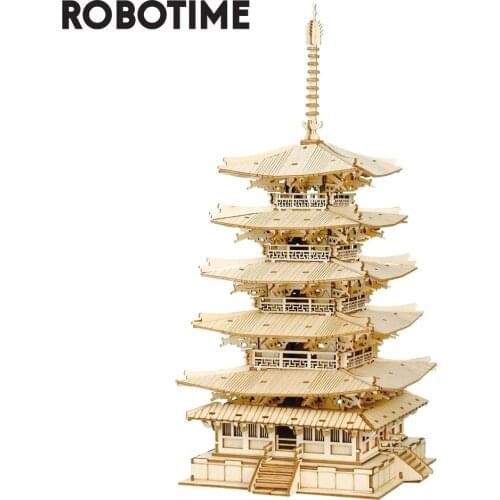 Quadruple building wooden three-dimensional puzzle childrens assembly model boy girl Christmas gift Valentines Day