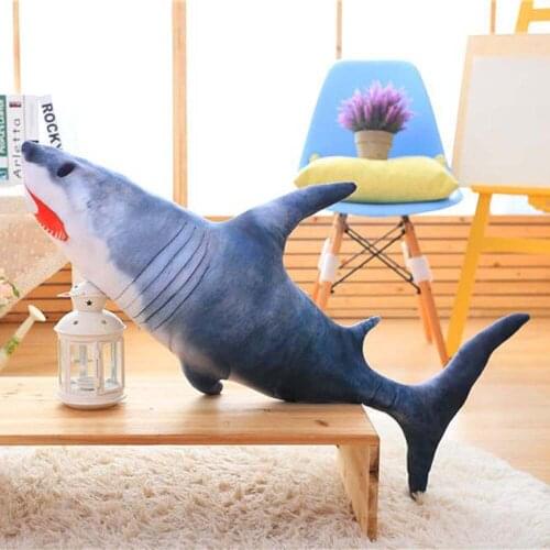 BOLAFYNIA Children Plush Toy big white Shark pillow Kids Stuffed Toy for Christmas Birthday Gift