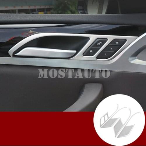 For BMW X3 G01 X4 G02 Stainless Inner Car Door Handle Bowl Cover Trim 2018-2020 4pcs Car Accessories Interior Car Decor Car Trim