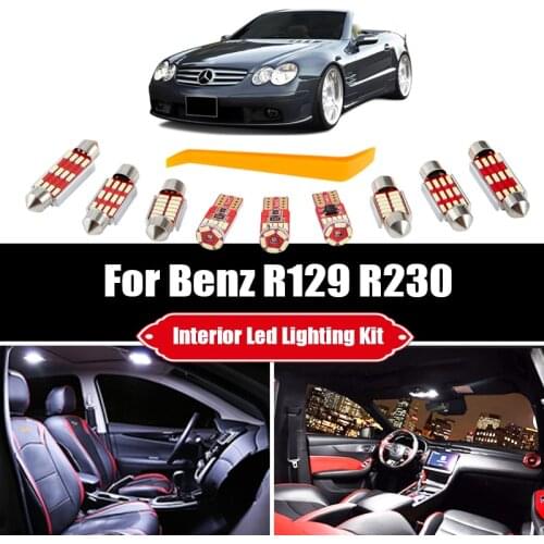For Mercedes Benz SL Class R129 R230 SL300 SL350 SL500 1992-2010 2011 Canbus Vehicle LED Interior Map Dome Trunk Light Kit