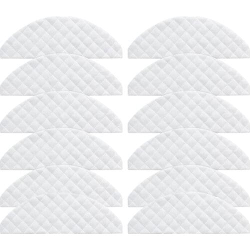 Hot TOD-12Pcs Mops Cloths Disposable Wipes Parts Accessories for XIAOMI ROIDMI EVE Plus Robot Cleaner Sweeper