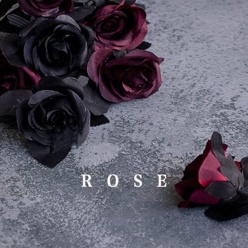 Gothic Black Rose Artificial Simulation Flowers DIYHome Decoration Roses Photo Props Party Decor Valentine Gift Wedding Flowers