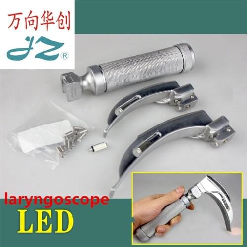 JZ ETN medical Anesthesia throat mirror Intubation stainless steel Laryngoscope Adult child Fiber optic first aid Tool Parts