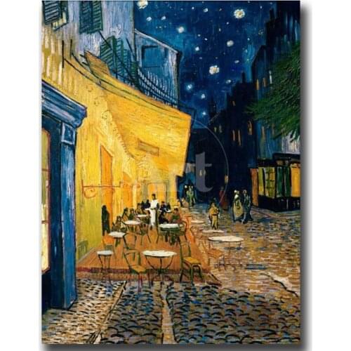 The Café Terrace on the Place du Forum Arles at Night Vincent Van Gogh oil paintings Landscapes art on canvas Hand painted Gift