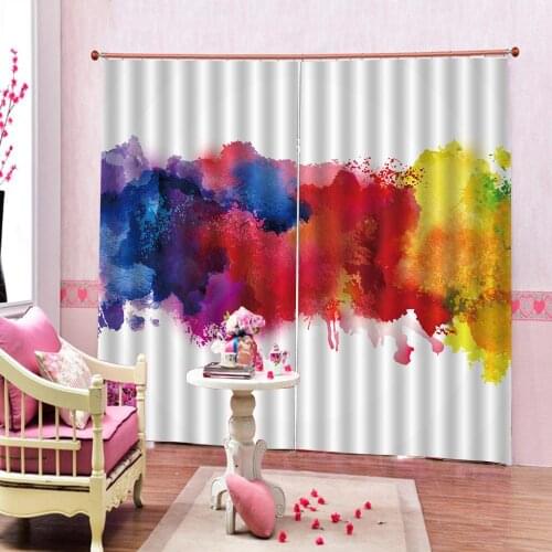 Oil Painting Curtains art landscape Curtains For Living Room Blackout 3D Window Curtains Fashion Colorfuls Curtain Drapes