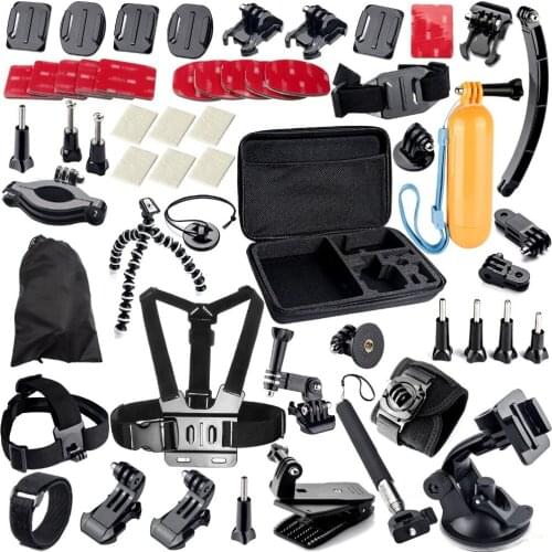 38 in 1 Accessory Kit Car Suction Cup Mount Holder + 360 Rotary Clip Mount Gopro Hero Camera SJ4000 SJ5000 SJ6000 Sport Camera