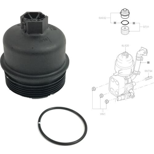 Car Oil Filter Lid Housing Cover Cap Oil Filter Top Cover Car Accessories For Ford Transit 1303477 3M5Q6737AA