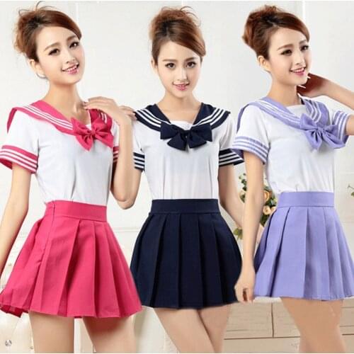 Sailor Dress Japanese School Girl Students Sailor Lingerie Uniform Cosplay Outfit Lolita Skirts Tops Uniform School
