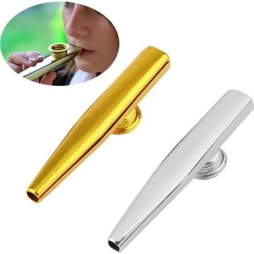 Metal Alloy Kazoo Harmonica Mouth Flute Kids Party Gift Kid Musical Instrument Ukulele Guitar Partner Kazoo