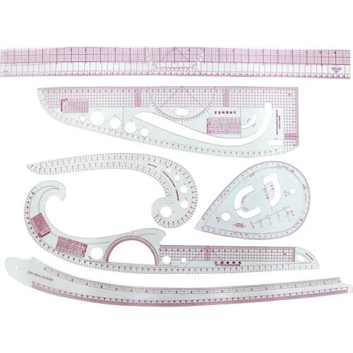 Clothing Sample Metric Ruler Tailor Measuring Kit Clear Sewing Drawing Ruler Yardstick Sleeve Arm French Curve Cutting Ruler