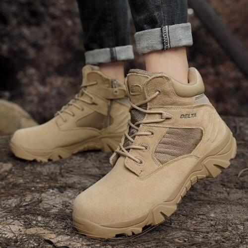 High-top Hiking Boots for Men Outdoor Wearable Waterproof Trekking Shoes Men Sneakers Hiking Shoes Sport Trail Army boots