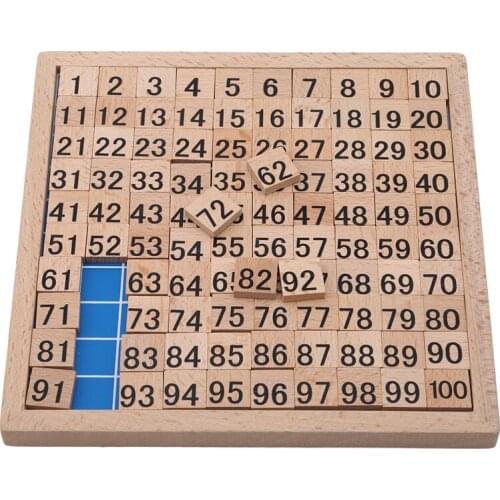 New Montessori Materials Childrens Educational Toys 1-100 Wooden Board Montessori Math Toys Digital Board Figure Blocks Toy
