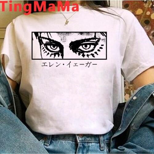Attack on Titan Titans Attack tshirt t-shirt male kawaii white t shirt japanese top tees clothes vintage plus size