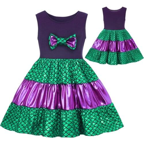 Girls Sequin Dresses Kids Summer Snow White Cosplay Costume Girls Belle Sofia Aurora Sleeping Beauty Tangled Party Dress