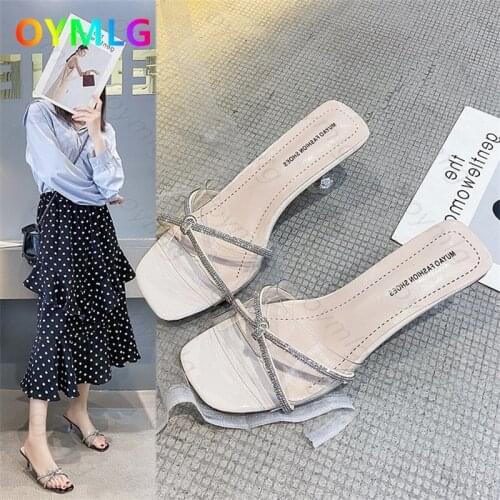 Sandals women 2021 new slippers women summer fashion outer wear fairy sandals ladies high heel fashion sandals High heels