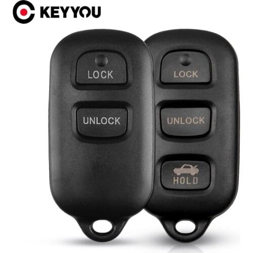 KEYYOU Replacement Shell For Toyota RAV Cruiser 4Runner Camry Celica Echo Highlander 3+1/2+1 Buttons Keyless Car Key Case