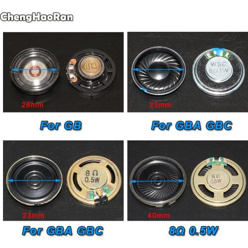ChengHaoRan Replacement 23mm 28mm 40mm Loudspeaker for Nintendo GameBoy Color Advance for GBA GBC GB DMG-01 Speaker