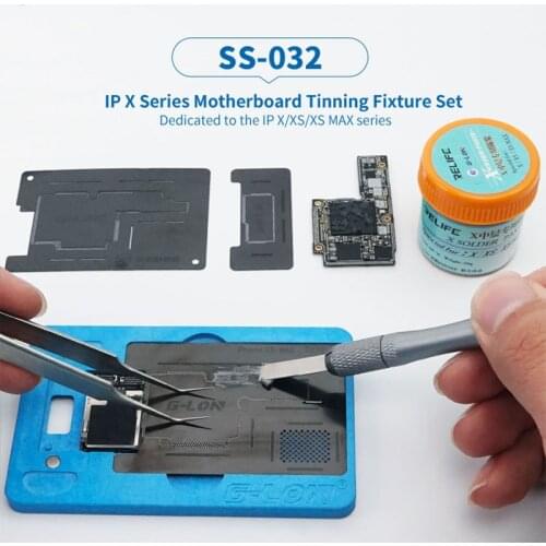 SS-032 For X XS XSMAX Reball Plate Motherboard Middle Layer Repair Fixture BGA Plant Tin Platform+Solder Paste