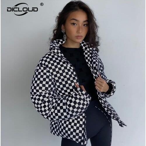 Cool Punk Girls 3M Reflective Winter Jacket Women Thick Warm Coats High Street Fashion Stand Collar Outerwear Overcoats Femme