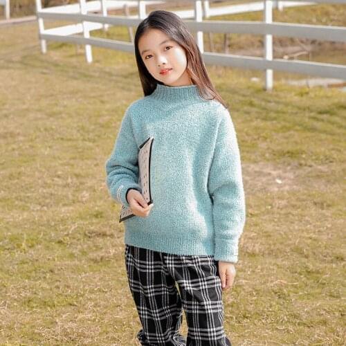 Girls Sweater Babys Coat Outwear 2021 Soft Thicken Warm Warm Winter Autumn Knitting Pullover Childrens Clothing