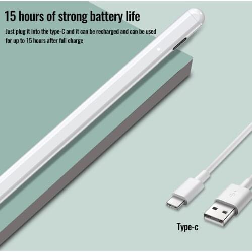 JT11 Universal Professional Stylus Pen Capacitive Pencil with Battery Indicator Pressure Sensitivity Stylus Pen for Screen