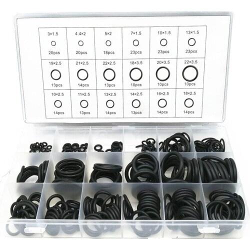 279pcs O-Ring Gasket Seal Classification Black Rubber Car O-Ring Seal Set Gasket
