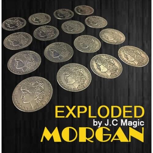Exploded Morgan Magic Tricks (4 to 16 Coins) Multiply Coin Appearing Disappear Magia Magician For Professional Magicians