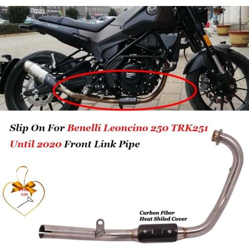 Slip On for Benelli Leoncino 250 TRK251 Until 2020 Motorcycle Front Middle Link Pipe Replace Original Tubes Exhaust System
