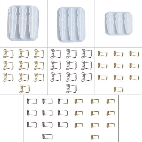 DIY Clips Clamps Silicone Mould Crafts Jewelry Making Crystal Epoxy Resin Mold Crystal Mold Soap Making dropshipping