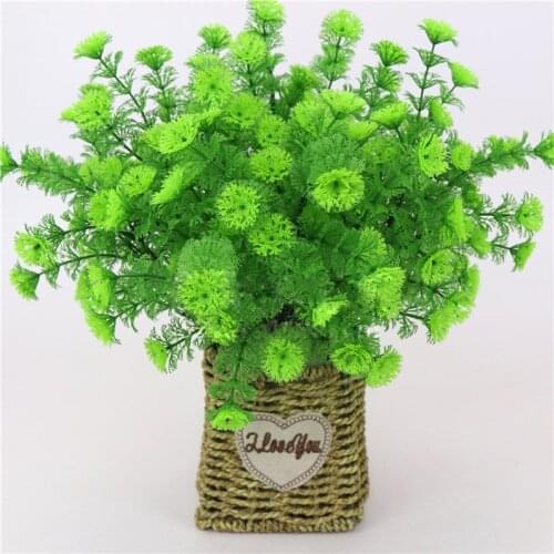 1Pcs Artificial Flowers and Plants Maomaosong Simulation Plastic Green Grass Wedding Home Decoration Table Decoration