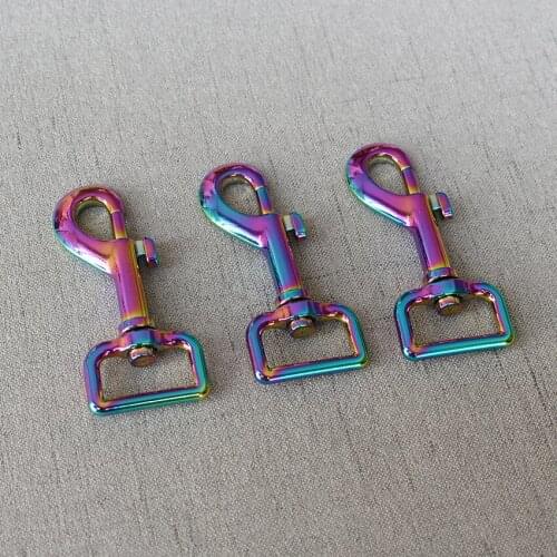 10 Pieces 25mm Colourful Dog Collar Keychain Trigger Clips Snap Hook Leather Belt Bag Buckles DIY Accessories