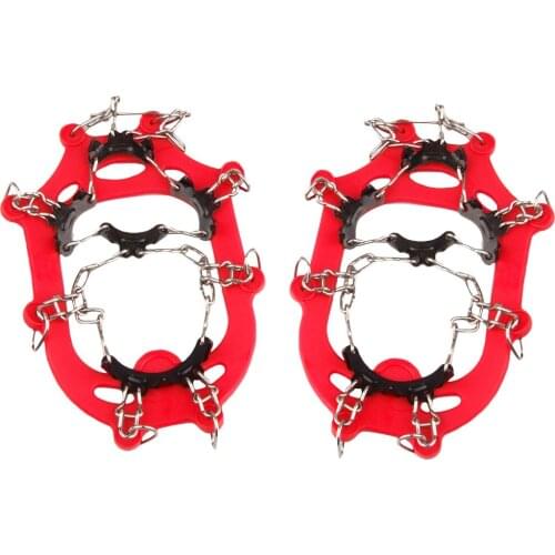 11 Teeth Ice Snow Spikes Cleats Crampons Anti Slip Grippers Ice Cleats for Hiking Climbing Fits Shoes/Boots EU 22-29/EU 28-39