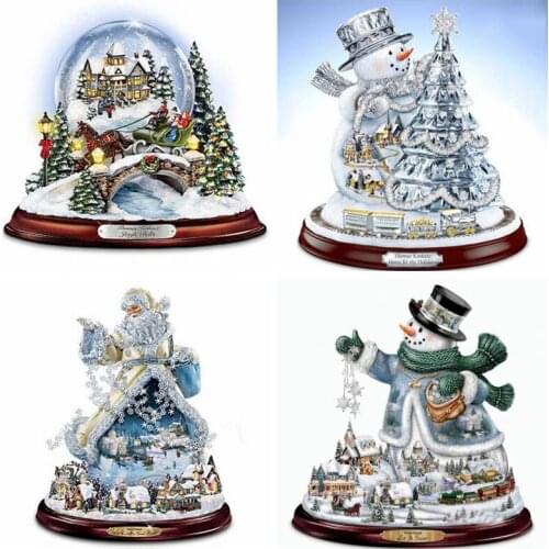 5D DIY Full Square/Round Diamond Painting Christmas Diamond Mosaic Christmas Diamond Embroidery Winter landscape Home Decor