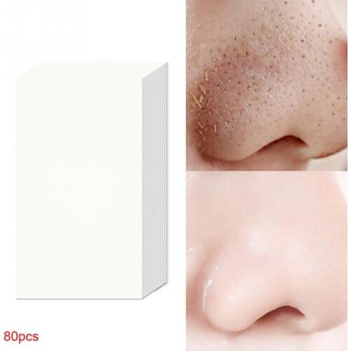 LANBENA 80PCS Paper Blackhead Remover Skin Care Blackhead Nose Strips Cleaner Unisex Paper Nasal Spot Sticker