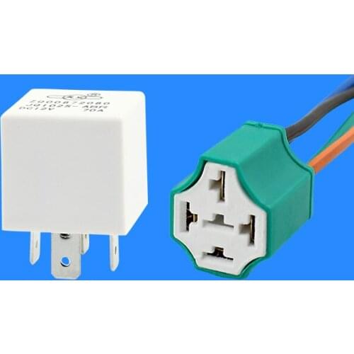 JQ202S Car relays auto relay 70/50A 12v 24v 4pin 5pin high power with relay socket ceramic