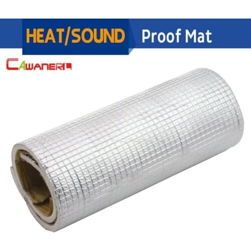 Cawanerl 50CM X 100CM Car Body Sound Shield Heat Insulation Deadener Deadening Material Pad Mat Aluminum Foil Self-Adhesive