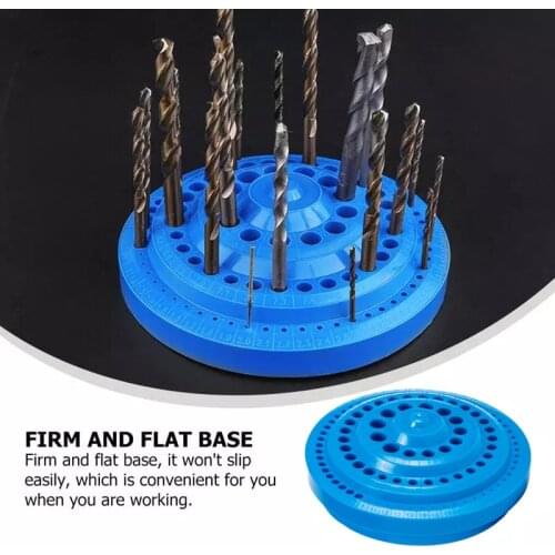 Drill Bit Storage Case Stand Round Shape Hard Plastic Organizer 100Pcs Hole Container Tool