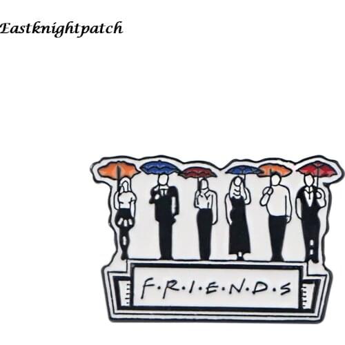 E2290 Cartoon Friend Tv Show Character DIY Zinc Alloy Enamel Pins Medal Insignia Para Backpack Shirt Bag Brooches Badges