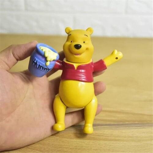 Disney Winnie the Pooh 12cm Action Figure Anime Decoration Collection Figurine mini doll Toy model for kids gifts