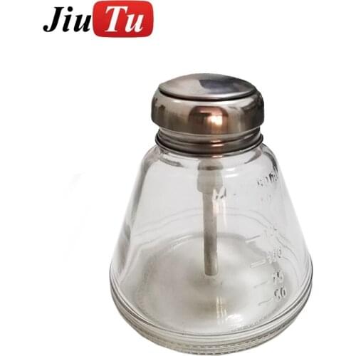 180ml With Scale Push Down Empty Pump Dispenser Alcohol Clear Bottle Storage Bottle Liquid Storage Container