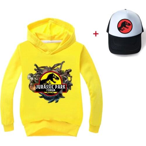 Dinosaur Cartoon Hoodie baby boy clothes Fashion Sweatshirt Casual Print Korean Style Sweatshirt Fall dino hoodie Tops + Sunhat