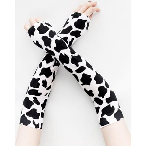 Cow Sunscreen UV Protection Running Driving Arm Sleeve Basketball Golf Cycling Arm Warmers Men Women Cuff Sleeves Arms Covers