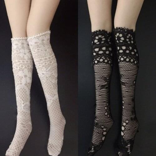 Fashion 1Pair 1/6 Scale Short Lace Stockings Doll Socks for 12 Inch Female Action Figures Body Dolls Model Accssories