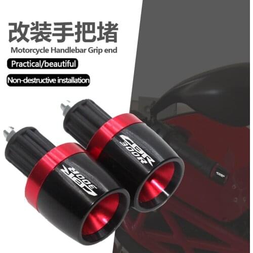 Motorcycle Accessories 7/8" 22MM Handlebar Hand Grips Handle Bar End Cap For HONDA CBR300R CBR 300R 2015-2017 2016