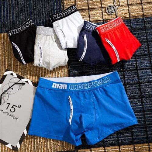 Boxer Mens Underwear Men Cotton Underpants Male Pure Men Panties Shorts Underwear Boxer Shorts Cuecas Calzoncillos Gay 365
