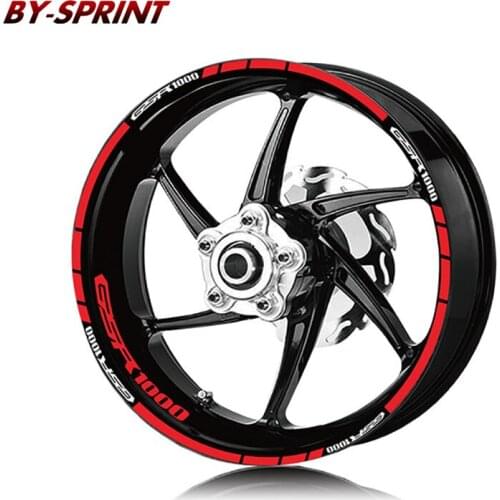 For SUZUKI GSR1000 GSR 1000 gsr1000 Motorcycle Rim Wheel Stickers Reflective Waterproof Stripes Tire LOGO Decal Stickers