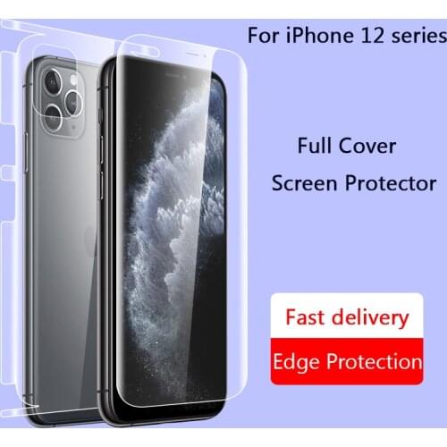 Front+Back Full Body Screen Protector For iPhone 12 Pro Max Matte Full Cover Edge For iPhone 12 Pro Max Full Cover Hydrogel Film