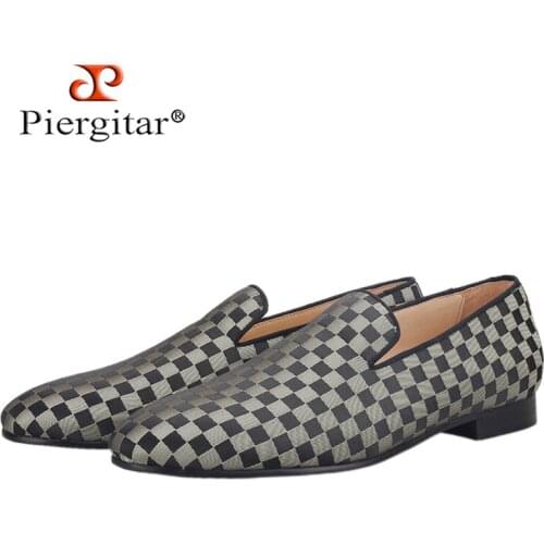 Piergitar 2020 Mens Shoes Winter Handmade Loafers Men Classic British Style Smoking Slippers Plus Size Mens Casual Shoes